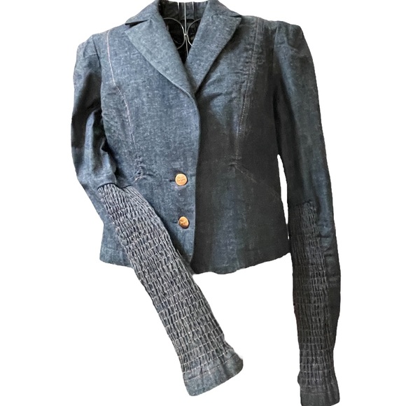 Sold on another site! Daryl K Cropped Jean Jacket Medium - Picture 1 of 9